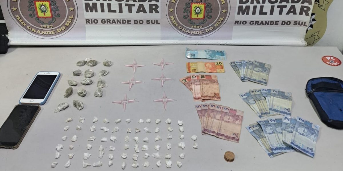 Brigada Militar prende homem por tráfico de drogas