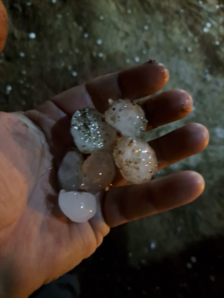 Cidades da Zona Sul registram chuva de granizo