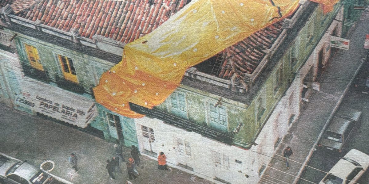 Entidades colocam “curativo” na Casa da Banha, para mostrar precariedade do prédio