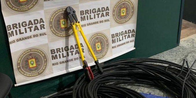 Brigada Militar prende homem por furto de fios e cabos