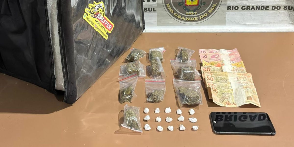 Brigada Militar prende homem por tráfico de drogas no Centro de Pelotas