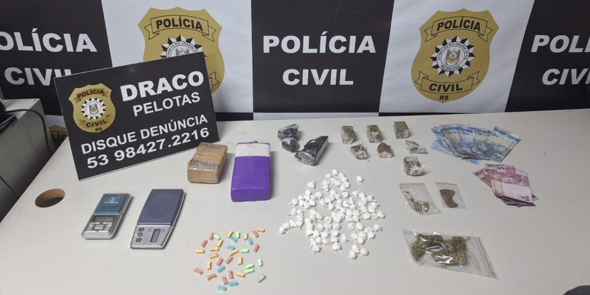Casal é preso por tráfico de drogas em Pelotas
