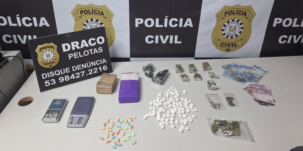 Casal é preso por tráfico de drogas em Pelotas