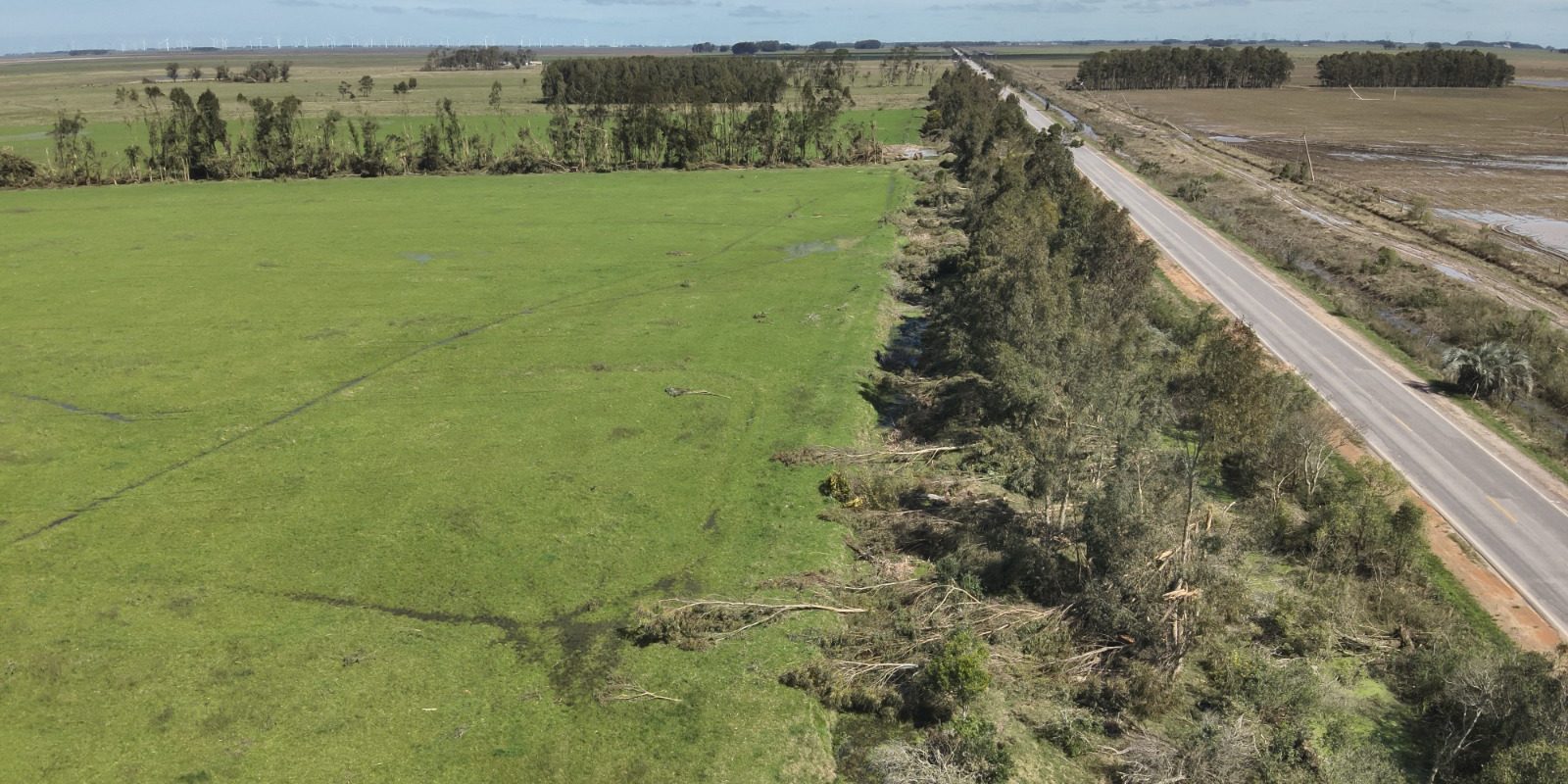 Ventos chegaram a 150 km/h durante temporal em Santa Vitória do Palmar
