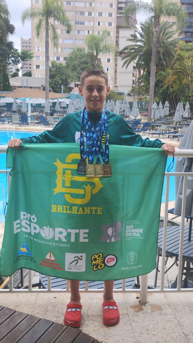 Atleta do Brilhante garante quatro medalhas em Sulbrasileiro