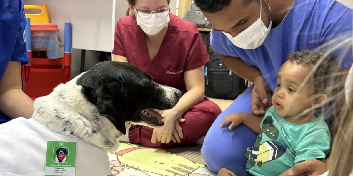 Pet Terapia leva o espírito natalino ao HE da UFPel