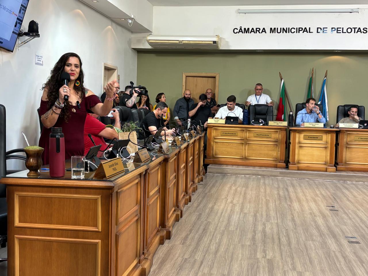 Vereadora Fernanda Miranda é suspensa por 60 dias pela Câmara de Pelotas