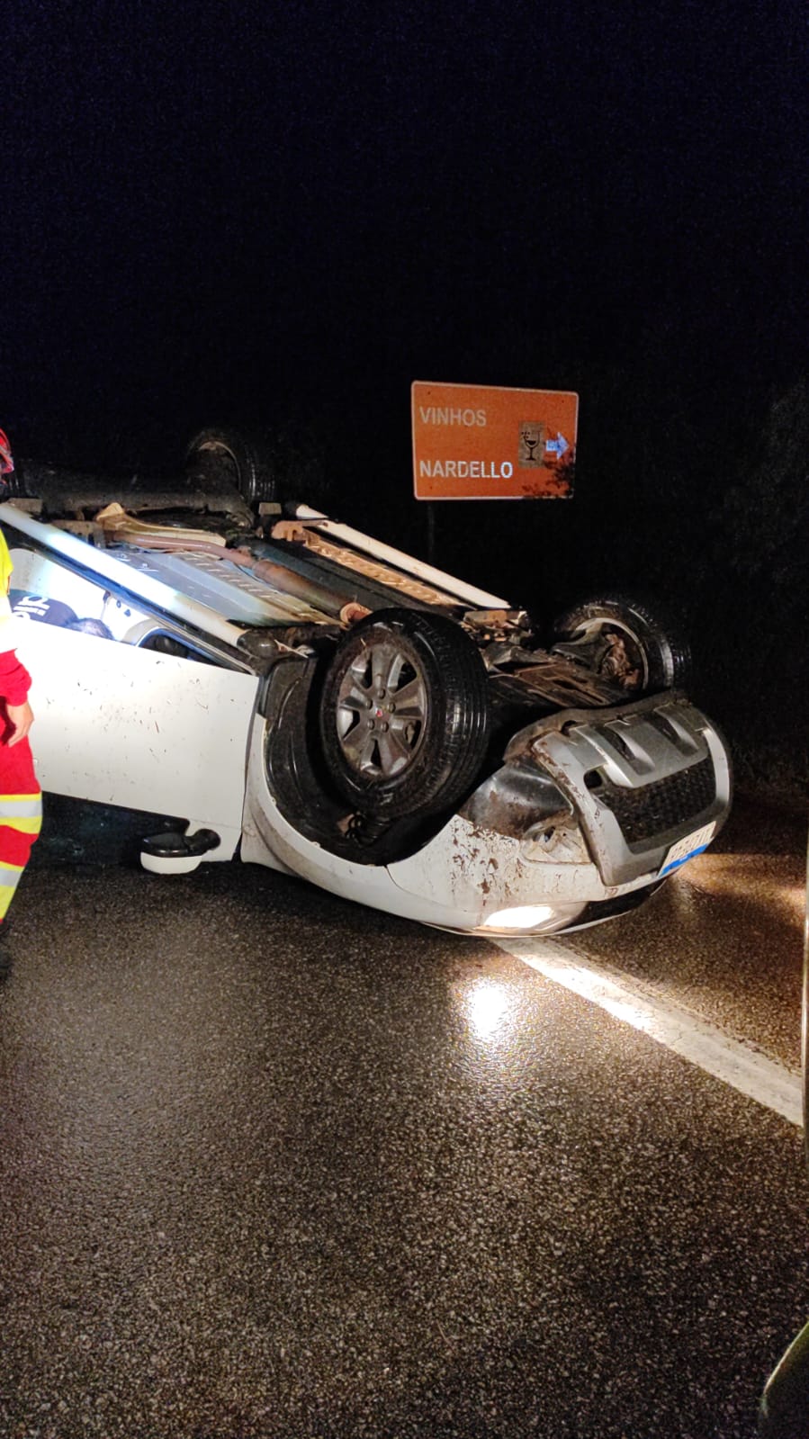 Capotamento é registrado na BR-392 e motorista sai ileso